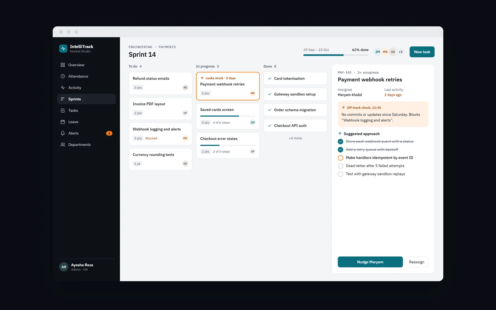 IntelliTrack: screen 2